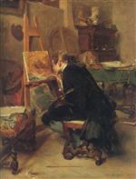Jean Louis Ernest Meissonier - Bilder Gemälde - A Painter