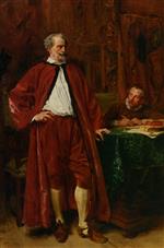 Jean Louis Ernest Meissonier - Bilder Gemälde - Diderot and his Scribe