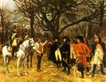 Jean Louis Ernest Meissonier  - Bilder Gemälde - General Desaix beim Bauern