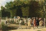 Jean Louis Ernest Meissonier  - Bilder Gemälde - Playing jeu de boules