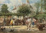 Jean Louis Ernest Meissonier  - Bilder Gemälde - Sonntags in Poissy