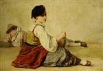 Jean Louis Ernest Meissonier  - Bilder Gemälde - Strolling Players