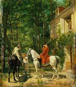 Jean Louis Ernest Meissonier  - Bilder Gemälde - The Roadside Inn