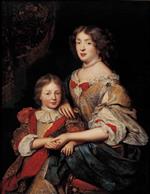 Pierre Mignard - Bilder Gemälde - A Woman and her Son