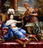 Pierre Mignard - Bilder Gemälde - An Allegory of America Paying Homage to Europe