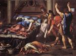 Pierre Mignard  - Bilder Gemälde - The Death of Cleopatra