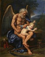 Pierre Mignard  - Bilder Gemälde - Time clipping Cupid's wings