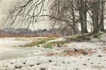 Peder Mønsted - Bilder Gemälde - A Winter’s Day