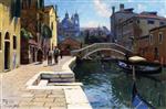 Peder Mønsted - Bilder Gemälde - Canal in Venice
