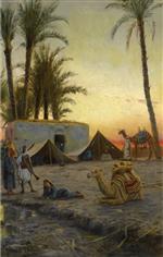 Peder Mønsted - Bilder Gemälde - Desert Encampment