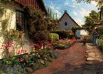 Peder Mønsted  - Bilder Gemälde - In the Garden