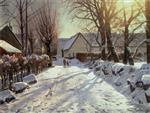 Peder Mønsted  - Bilder Gemälde - Road Home