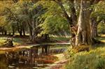 Peder Mønsted  - Bilder Gemälde - Sommertag am Waldbach