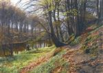 Peder Mønsted  - Bilder Gemälde - Spring Landscape at Soby