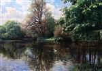 Peder Mønsted  - Bilder Gemälde - Summer Day in Frederiksberg Gardens