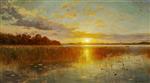 Peder Mønsted  - Bilder Gemälde - Sunset over a Danish fjord