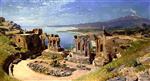 Peder Mønsted  - Bilder Gemälde - The Amphitheater at Taormina