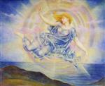 Evelyn De Morgan - Bilder Gemälde - Evening Star over the Sea