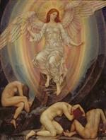 Evelyn De Morgan  - Bilder Gemälde - The Light Shineth in Darkness and the Darkness Comprehendeth It Not