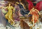 Evelyn De Morgan  - Bilder Gemälde - The Storm Spirits