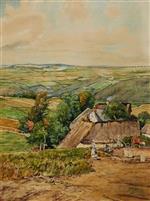Hugo Mühlig - Bilder Gemälde - Eifellandschaft mit Bauernhof