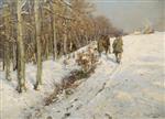 Hugo Mühlig - Bilder Gemälde - Heimkehr von der Winterjagd
