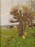 Hugo Mühlig  - Bilder Gemälde - Pasture in Ilverich