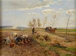 Hugo Mühlig  - Bilder Gemälde - Potato Harvest