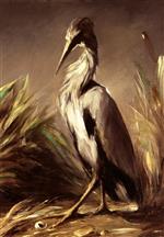 Jean Baptiste Oudry - Bilder Gemälde - A Heron