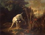Jean Baptiste Oudry - Bilder Gemälde - Dog Pointing a Partridge