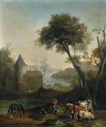 Jean Baptiste Oudry - Bilder Gemälde - Landscape with a Castle