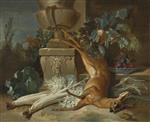 Jean Baptiste Oudry  - Bilder Gemälde - Still-life with a Roe and Cardoons