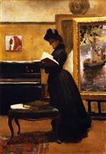 John Lavery - Bilder Gemälde - A Visitor to the Studio