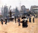 John Lavery - Bilder Gemälde - A Wet Day, Concarneau