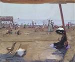 John Lavery  - Bilder Gemälde - Bathing in Lido, Venice
