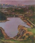 John Lavery  - Bilder Gemälde - Central Park, Evening