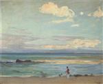 John Lavery  - Bilder Gemälde - Evening on the Coast of Spain, from Tangier