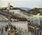 John Lavery  - Bilder Gemälde - Funeral Procession in Tangier