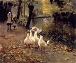 John Lavery  - Bilder Gemälde - Goose Girls