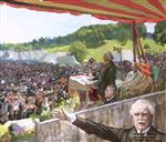 John Lavery  - Bilder Gemälde - Lloyd George Addressing a Liberal Rally at Waddesdon