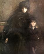 John Lavery  - Bilder Gemälde - Mrs Lavery and Alice