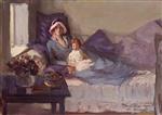 John Lavery  - Bilder Gemälde - Mrs Winston Churchill with her daughter