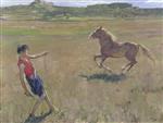 John Lavery  - Bilder Gemälde - Schooling the Pony