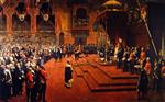 John Lavery  - Bilder Gemälde - State Visit of Her Majesty, Queen Victoria, to the Glasgow International Exhibition