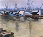 John Lavery  - Bilder Gemälde - The Appam, London Docks
