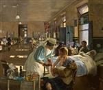 John Lavery  - Bilder Gemälde - The First Wounded, London Hospital