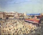 John Lavery  - Bilder Gemälde - The Market Place, Tangier