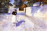 John Lavery  - Bilder Gemälde - Woman on a Safty Tricycle