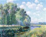 Gustave Loiseau - Bilder Gemälde - A Bend in the Eure