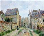 Gustave Loiseau - Bilder Gemälde - A Street in Old St. Lunaire